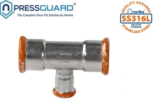 Stainless Steel 316L Press Fit Reducing Tee